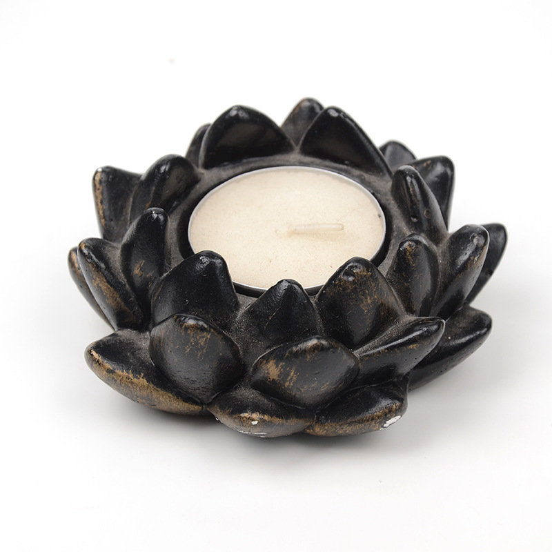 (7-tlg. Set) Buddha Zen Garten Home Deko mit Lotus Blumen Teelicht Halter