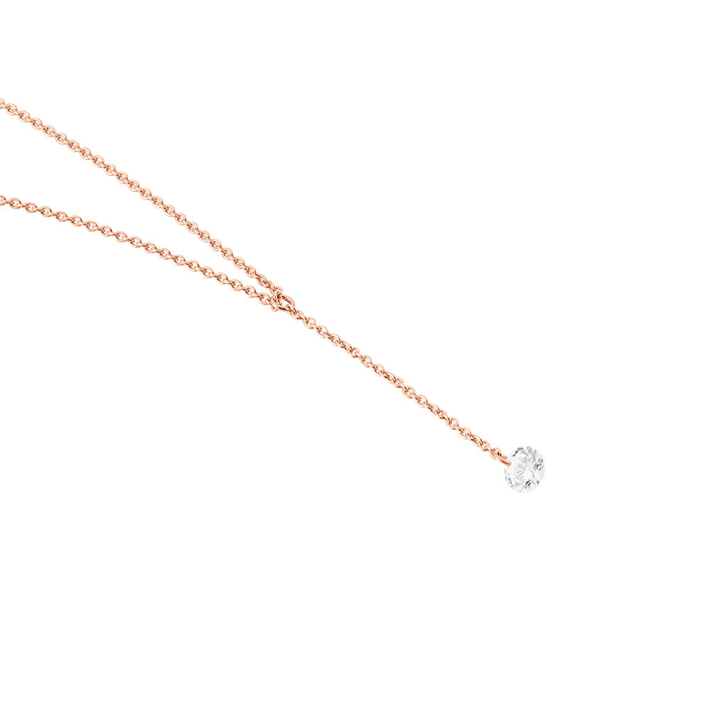 Collier Constantin Argent Rose Oxyde De Zirconium