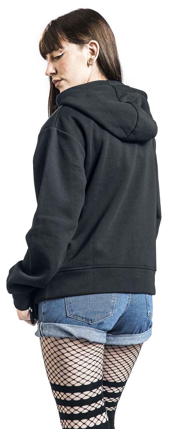 Sweat à capuche avec large imprimé et laçage latéral | Full Volume by EMP Sweat-shirt à capuche