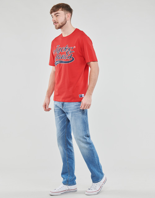 Jack & Jones - JORTREVOR UPSCALE SS TEE CREW NECK - Rouge
