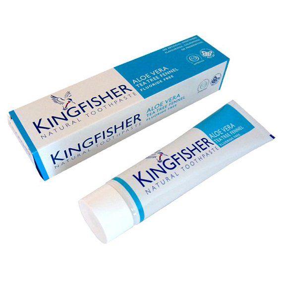 Kingfisher Tannkrem tea tree aloe vera u/fluor