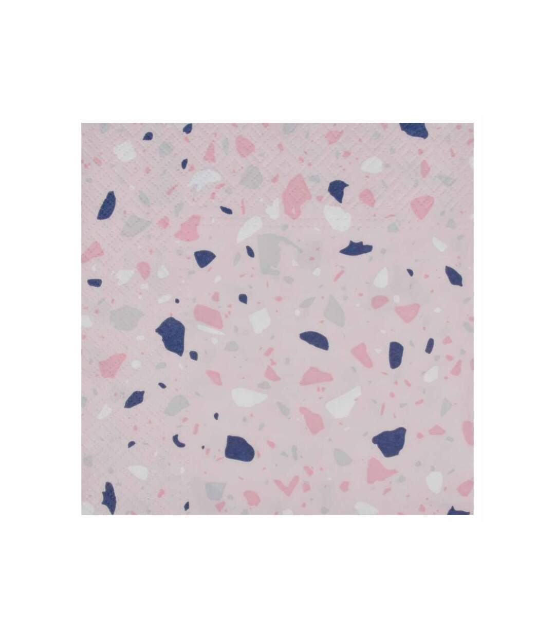 Paris Prix - Lot De 20 Serviettes En Papier terrazzo 33x33cm Rose