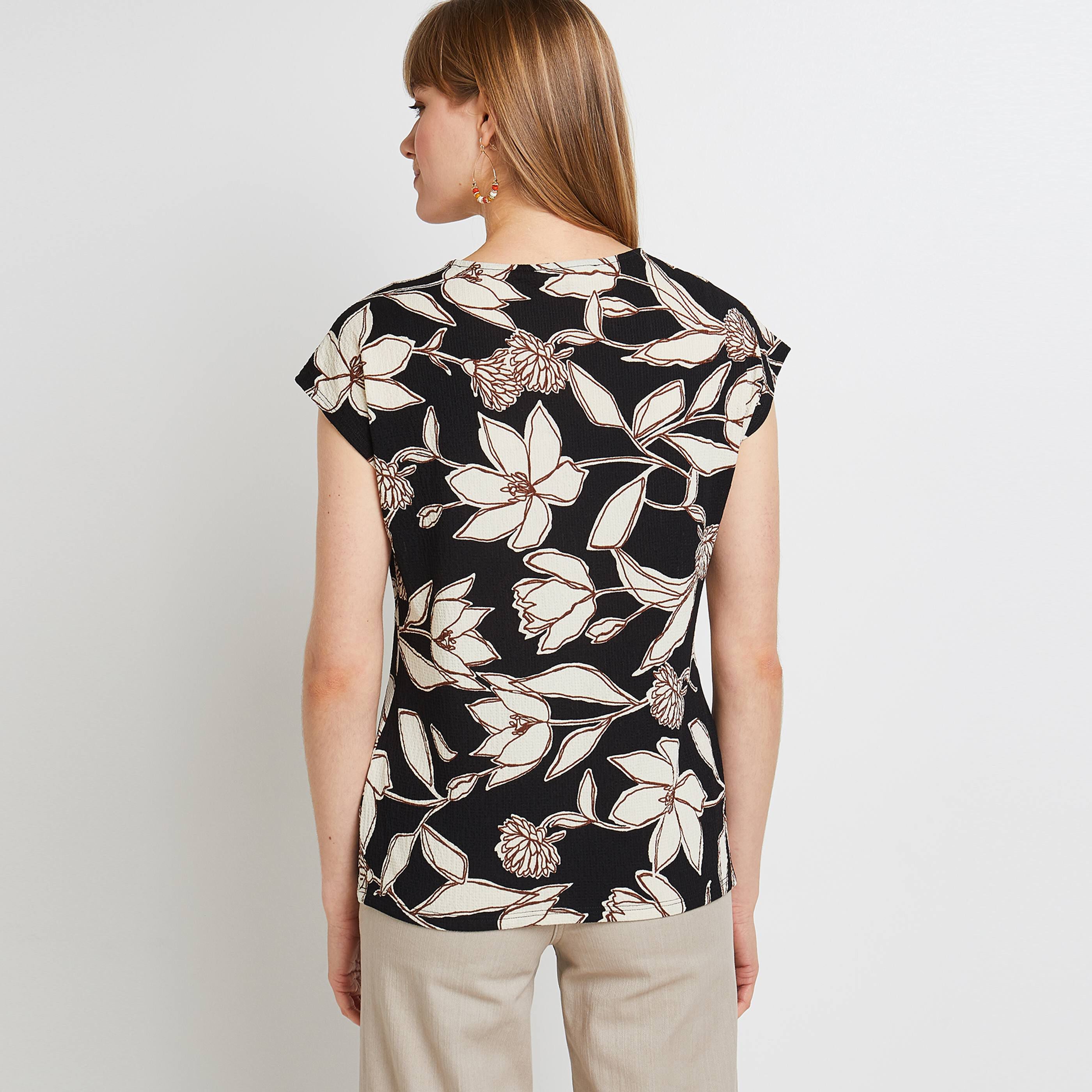 Tshirt imprimé femme - NOIR