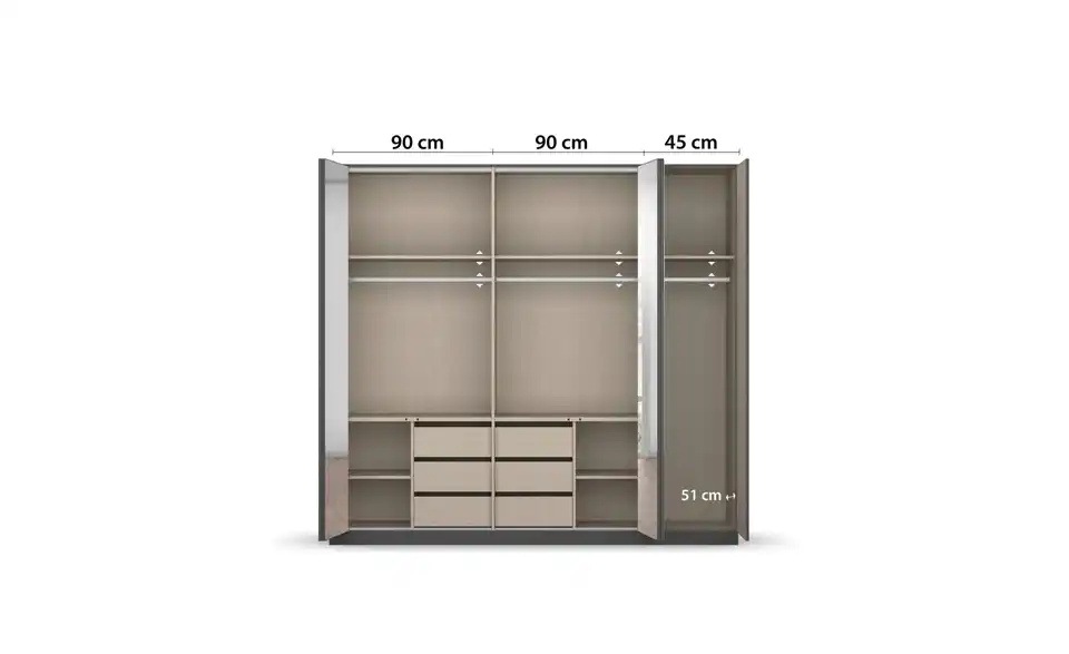 Falttürenschrank 226 cm 5 Stück