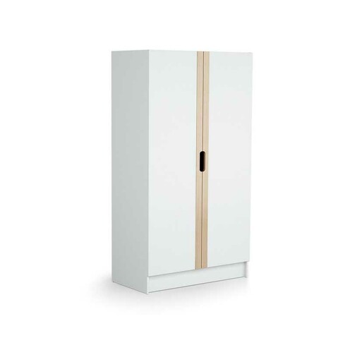 Armoire CARROUSEL Blanc et Hêtre - AT4
