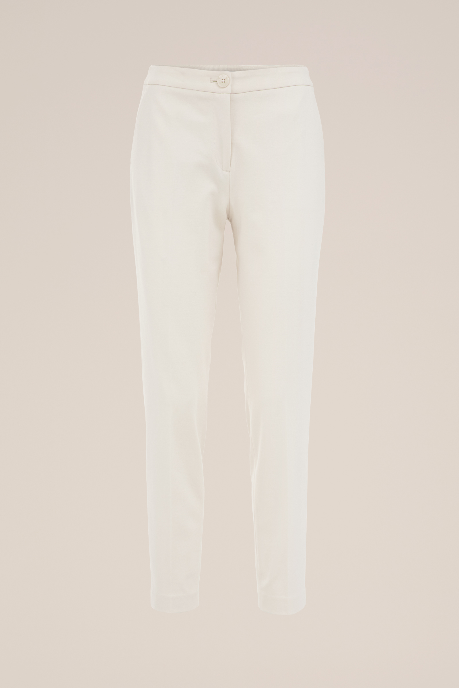 slim fit pantalon met stretch WE Fashion Gebroken wit