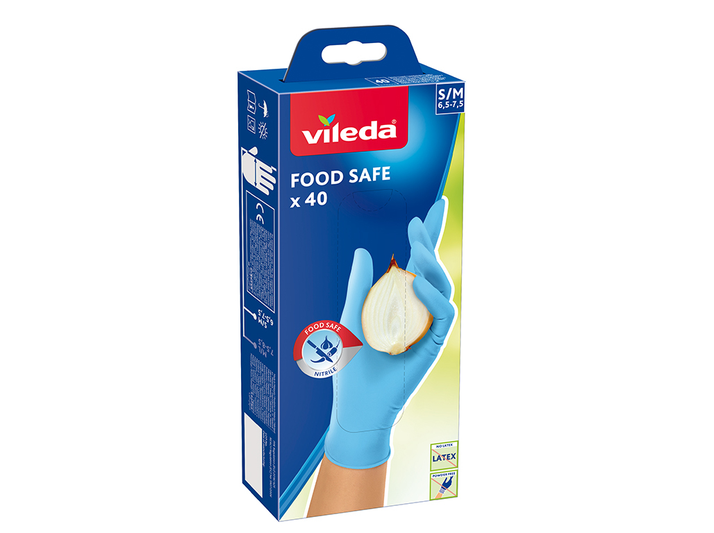 LUVAS VILEDA MULTISENSITIVE SEM LATEX TAMANHO PEQUENO-MÉDIO