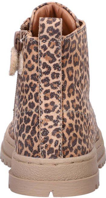 Nelson - Veterboots - Panterprint - Nubuck - Meisjes
