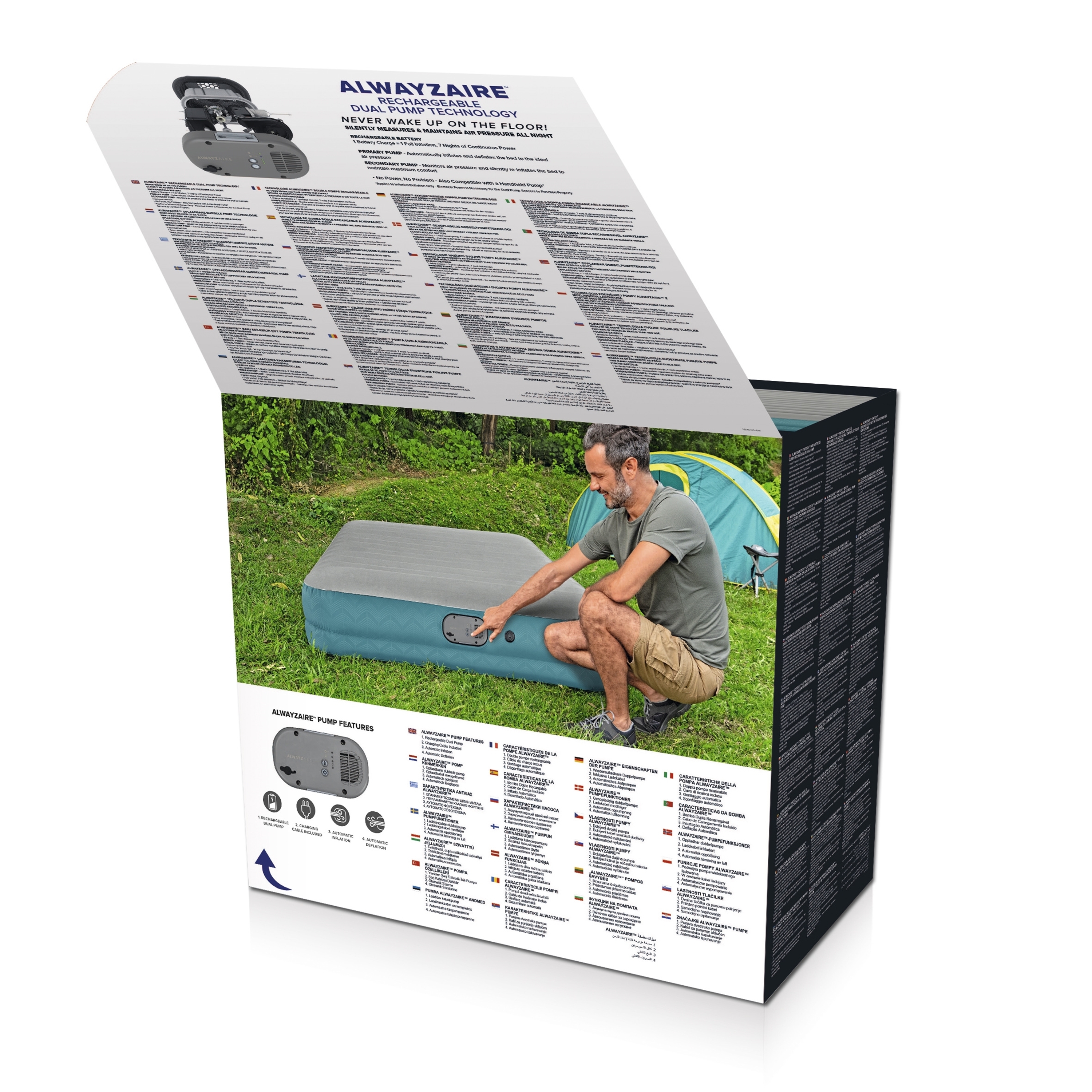 Luftbett AlwayzAire Fortech selbstaufblasend 203 x 152 x 36 cm