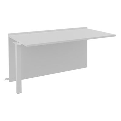 Banque d'accueil Module suivant bas OLA - L80 x H75,5 x P82,5 cm - structure blanc perle, plateau blanc perle