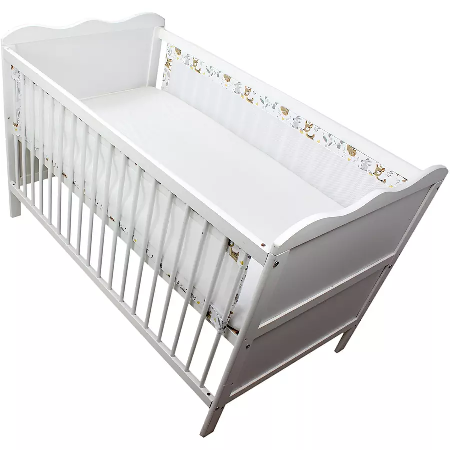 TupTam Nestchen für Babybett Gitterstäbe 3D Mesh 2er Pack beige