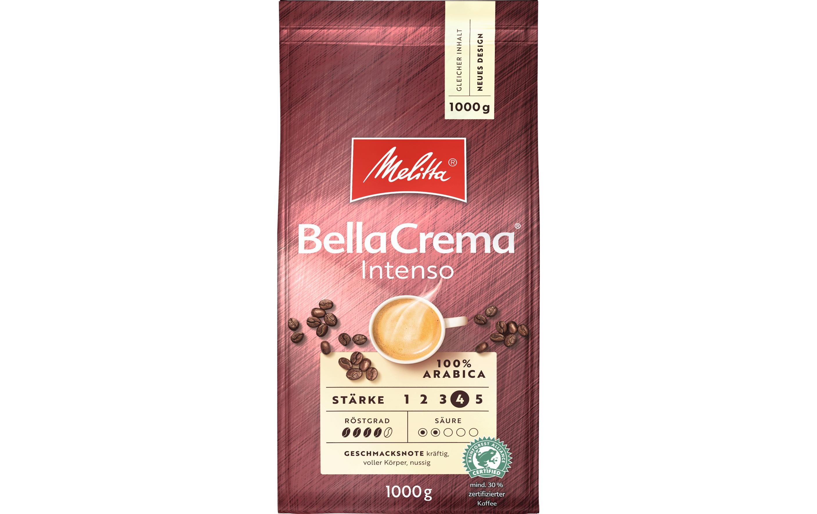 Kaffeebohnen Bella Crema Intenso 1 kgKräftige Geschmacksnote