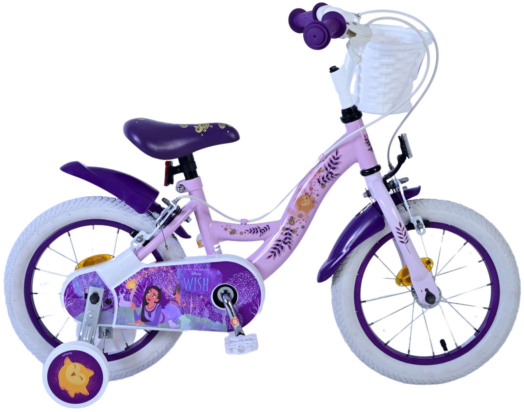 Kinderfahrrad Disney Wish Fahrrad für Mädchen Rosa 14 Zoll Kinderrad