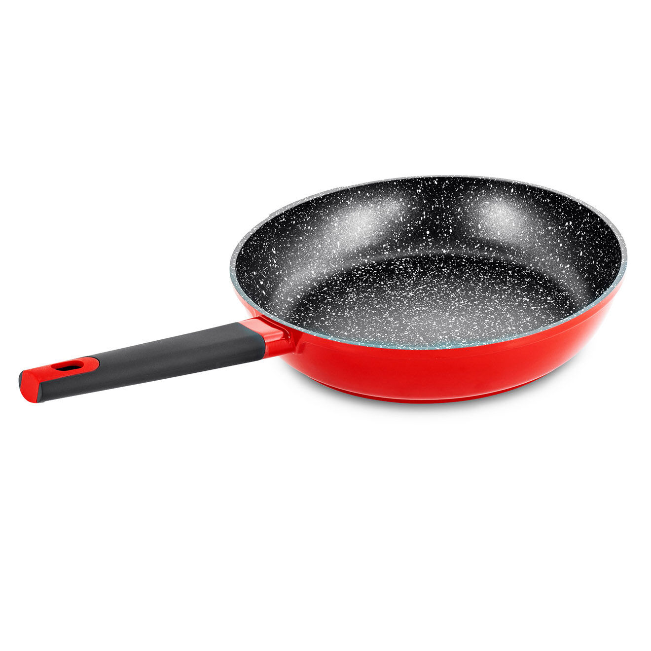 Kitchencook Poêle en fonte d'aluminium rouge - D.30 cm