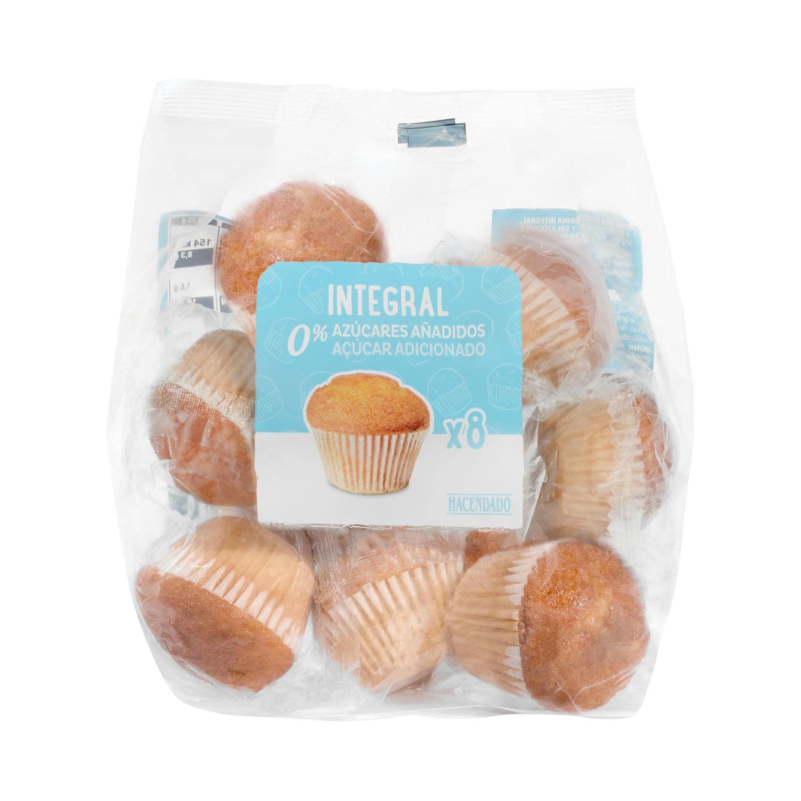 Muffins de blé entier Hacendado avec 0% de sucre ajouté