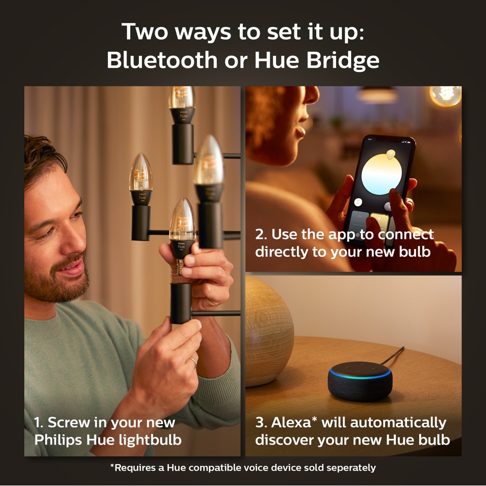 Philips Hue - Filament Candle E14 - Warm White