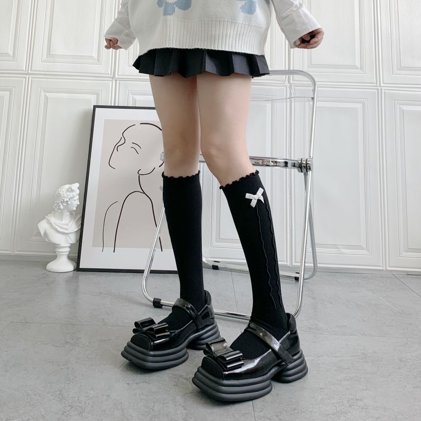 Auroriola - Ruffle Mid Calf Sokken