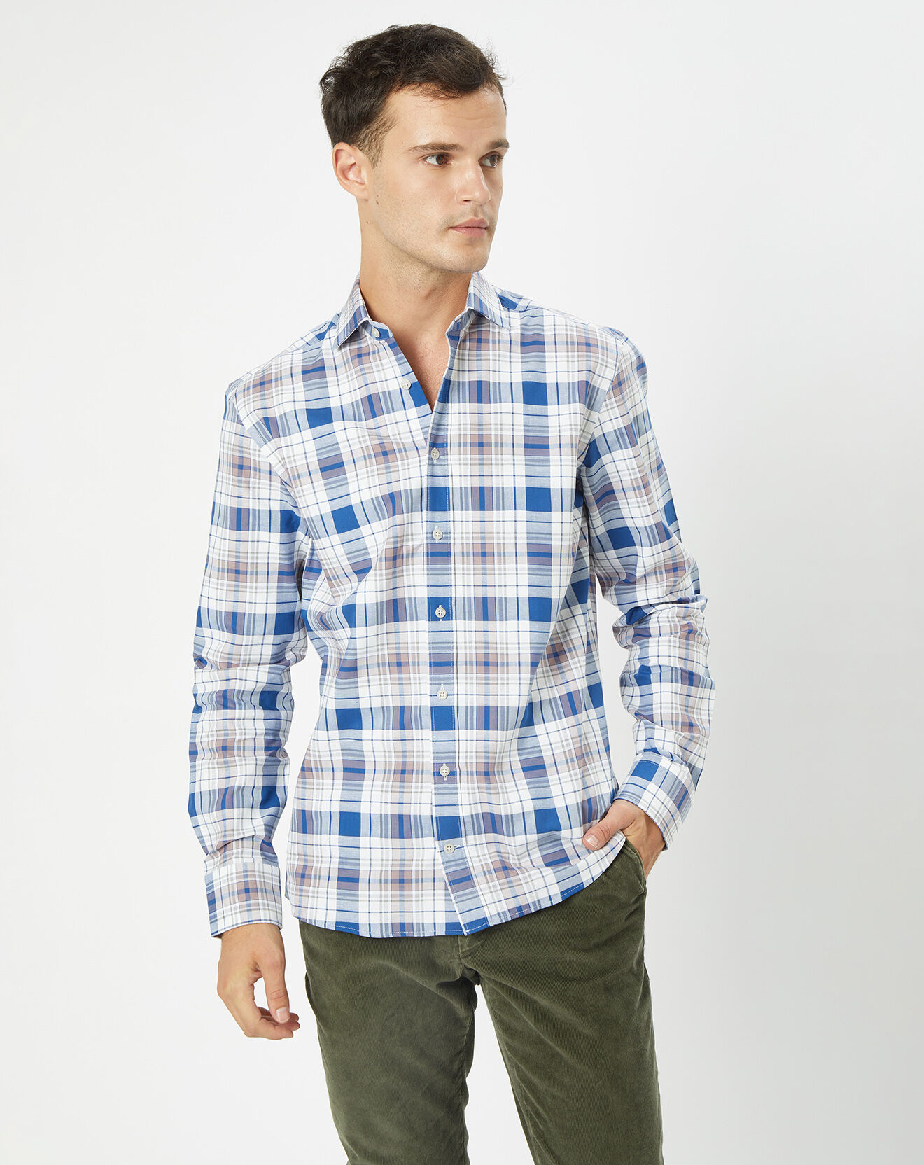 Hackett London Chemise Slim Fit Madras à carreaux multicolore