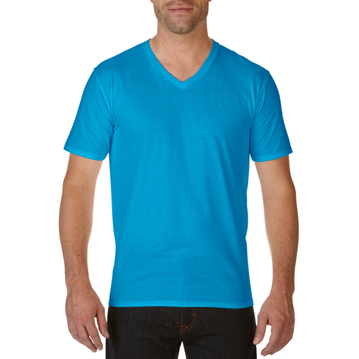 Camiseta Gildan Premium de Manga Curta com Decote em V