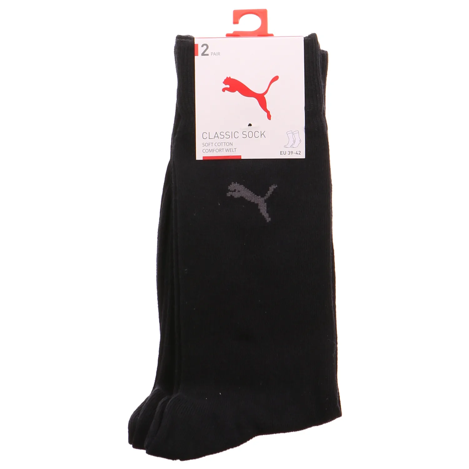 PUMA SOCKEN Freizeitsocken Schwarz Textil  2-ER Pack