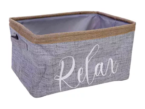 Panier de rangement en tissu 36x24x20