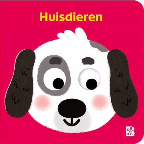 Uitgeverij ballon kartonboekje huisdieren - met wiebelogen