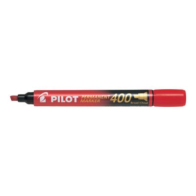 Pilot 400 - Marqueur permanent - pointe biseau large - rouge