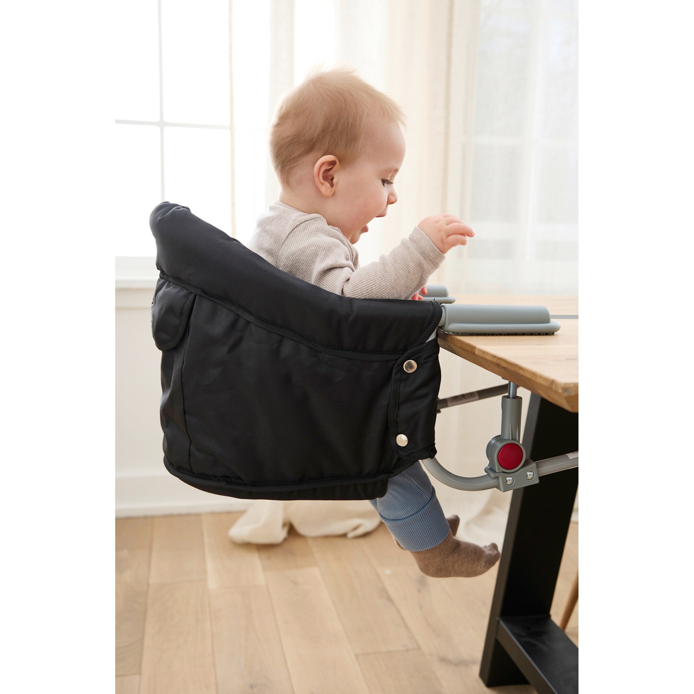 babycab Tischsitz Luca für Tischplatte Stärke 1-4 cm schwarz