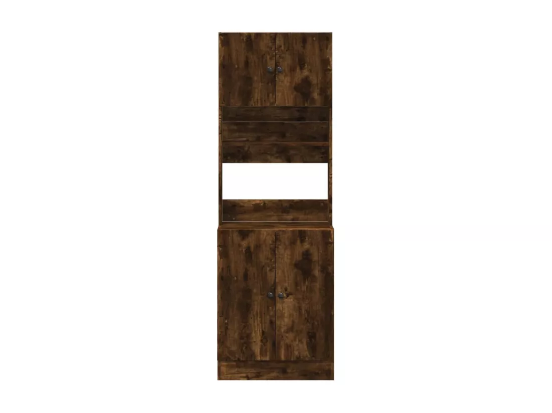 Armoire de cuisine chêne fumé 60x50x180 cm bois d'ingénierie