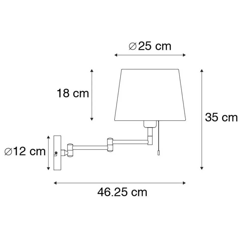 Qazqa wandlampen ladas bruin e27