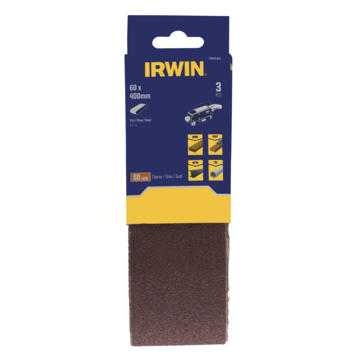 Irwin schuurband 60 x 400 mm K60 voor Bosch PBS60, 3 stuks