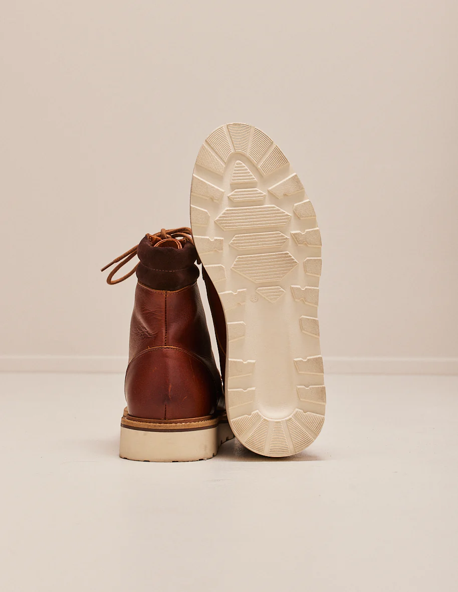 Bottines Bastien - Cuir pull-up terracotta