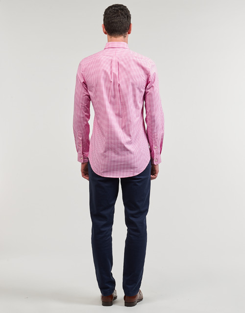 Polo Ralph Lauren - CHEMISE AJUSTEE SLIM FIT EN POPELINE RAYE Rosa / Blanco / Resorte / Rosa
