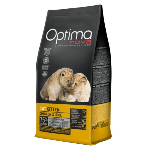 Ração para gatos Optima Kitten Nova sabor Frango e Arroz