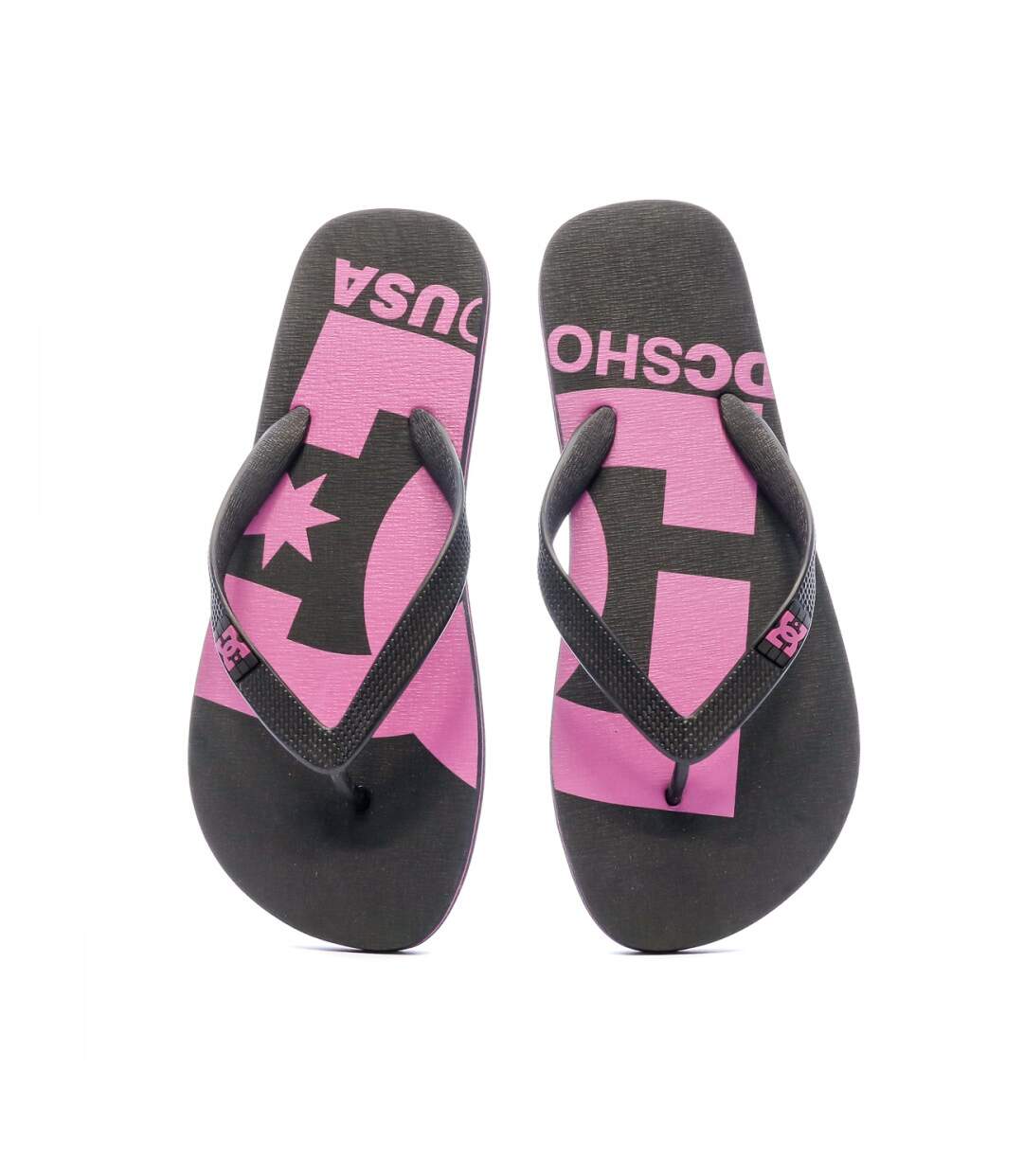 Tongs Noir/Mauve Homme DC Shoes Spray Graffik