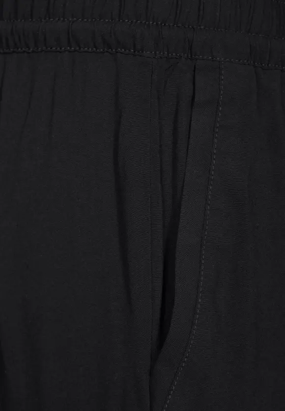 Viskose Loose Fit Hose - Black