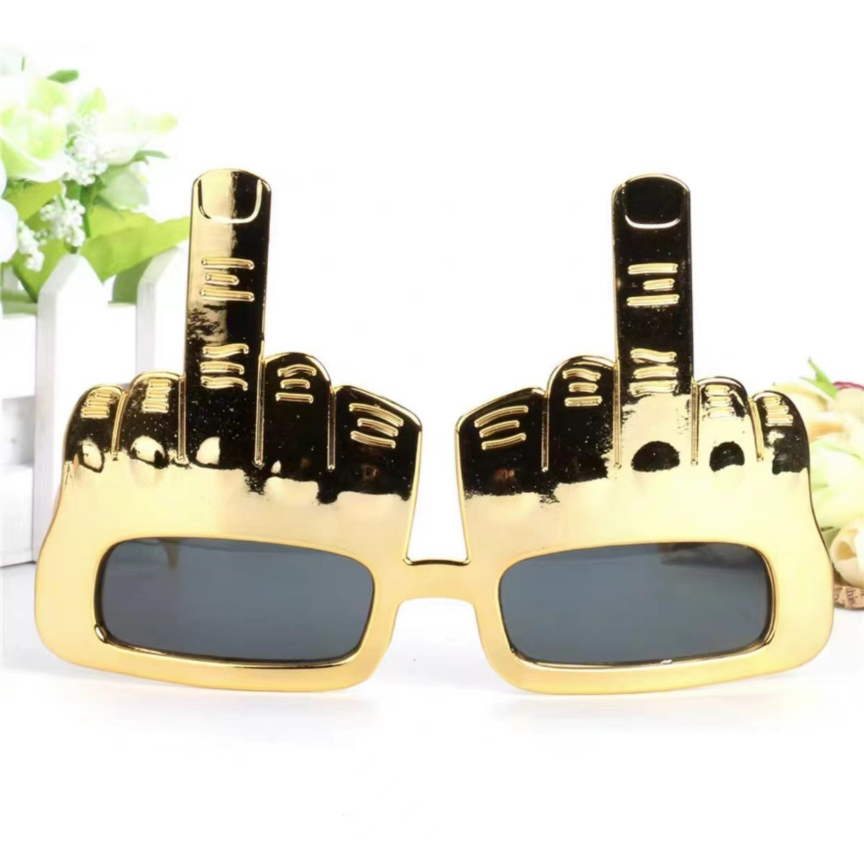 Photo Booth Brille Fotorequisite Party Sonnenbrille Verkleidungs Accessoire für lustige Bilder - Mittelfinger