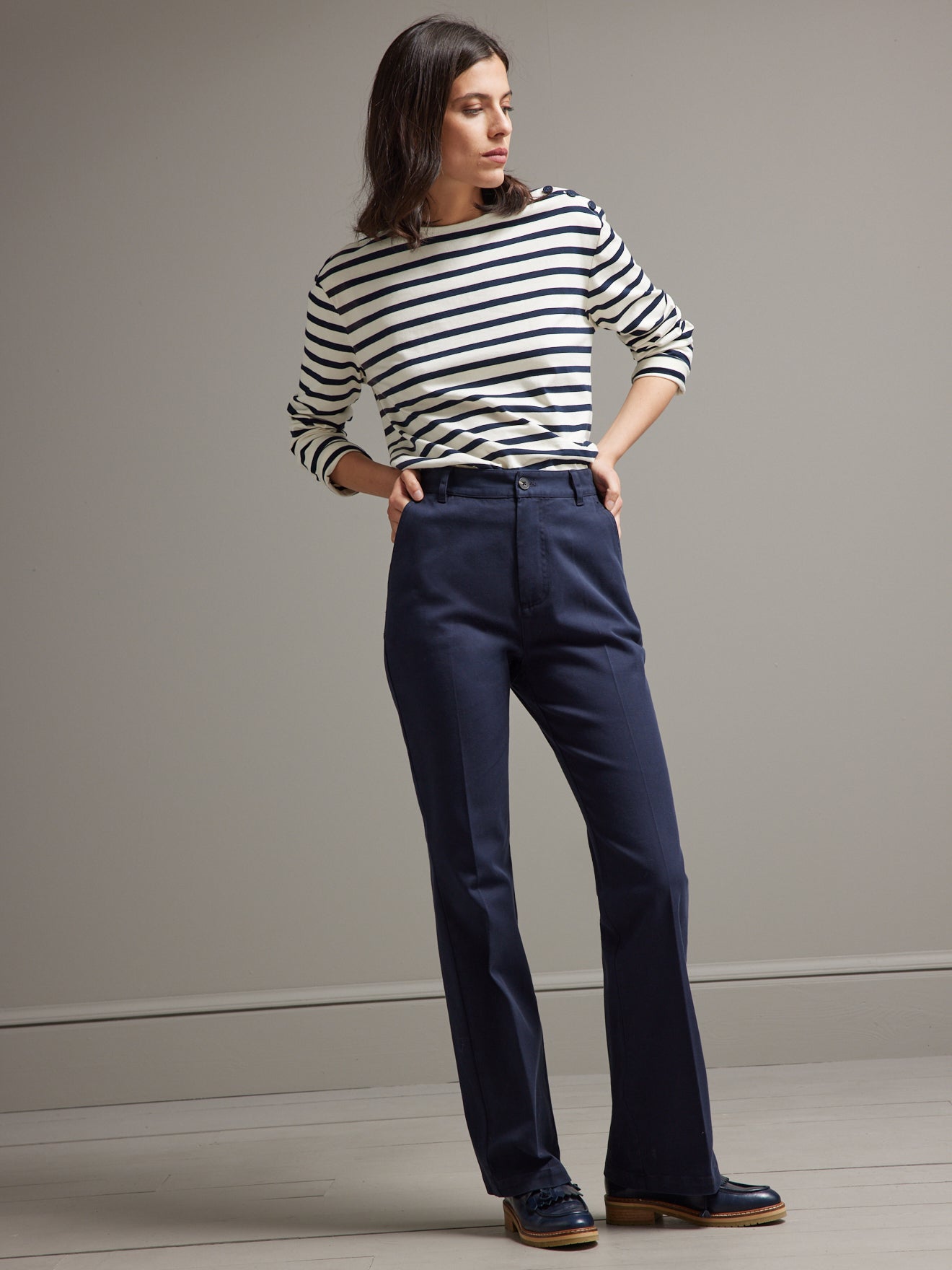 Pantalon droit gabardine femme Camille