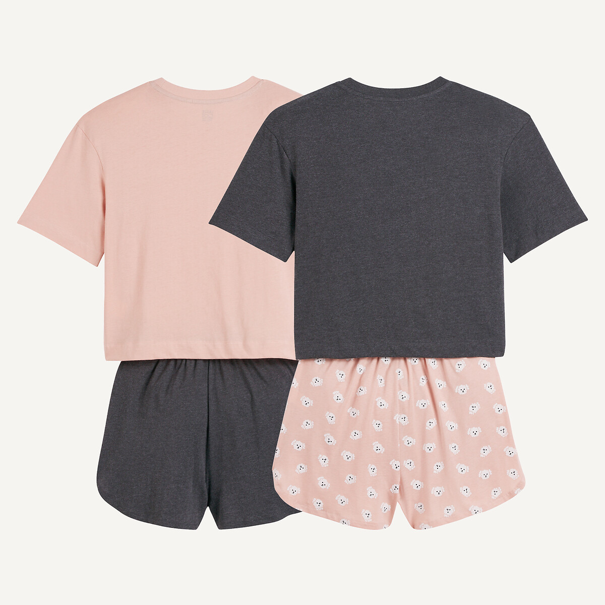 COLEÇÃO LA REDOUTE<br>Conjunto de 2 shorts de pijama de algodão