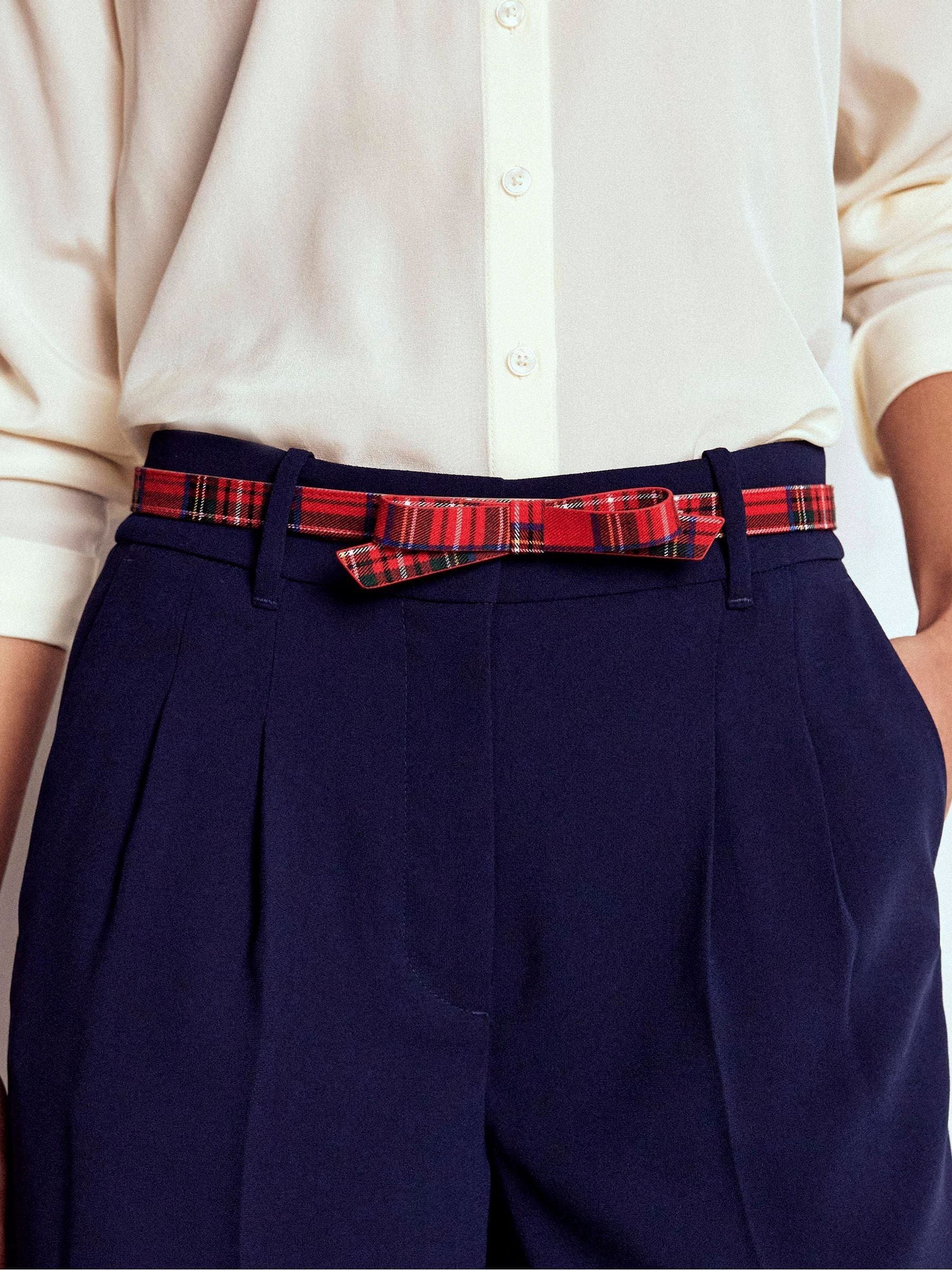 Rood - Boden Skinny Bow Belt