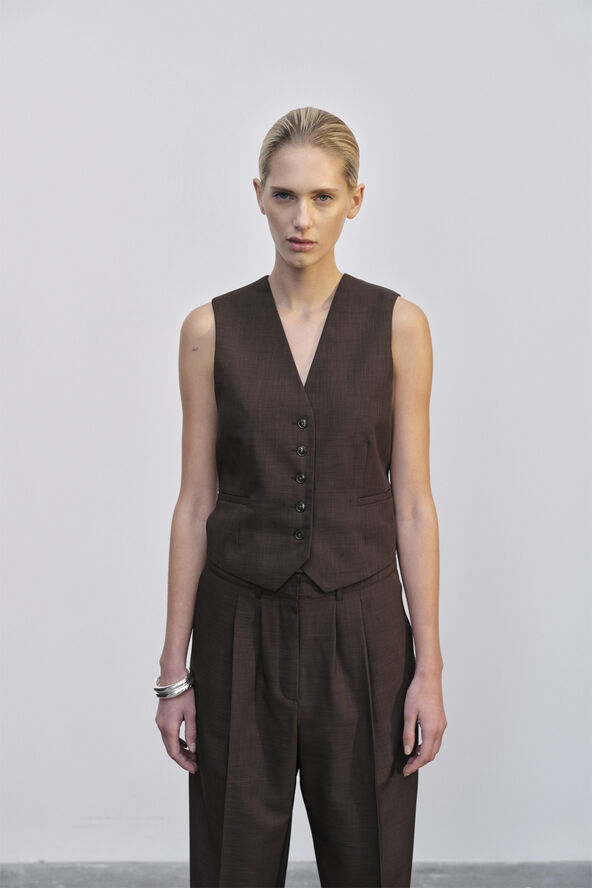 HERSKIND Mister Vest Java brown