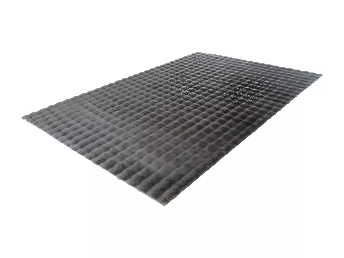 Tapis 150x80cm, design H008Y coloris graphite - Confort et élégance pour votre intérieur