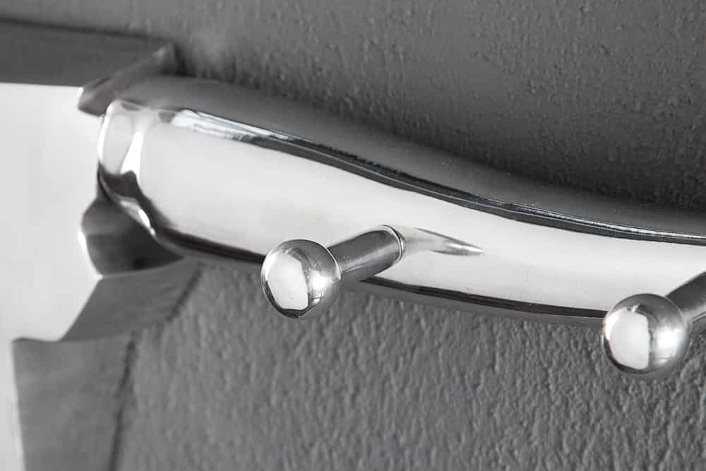 Design Garderobe BULL 100cm Aluminium Wanddekoration Stierkopf