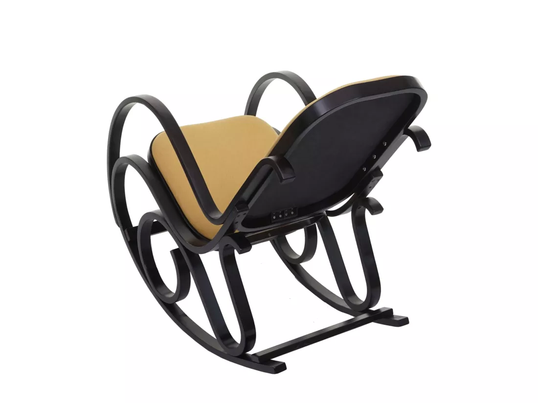 Fauteuil à bascule rocking bois marron 55 x 90 x 90 cm FAB04030