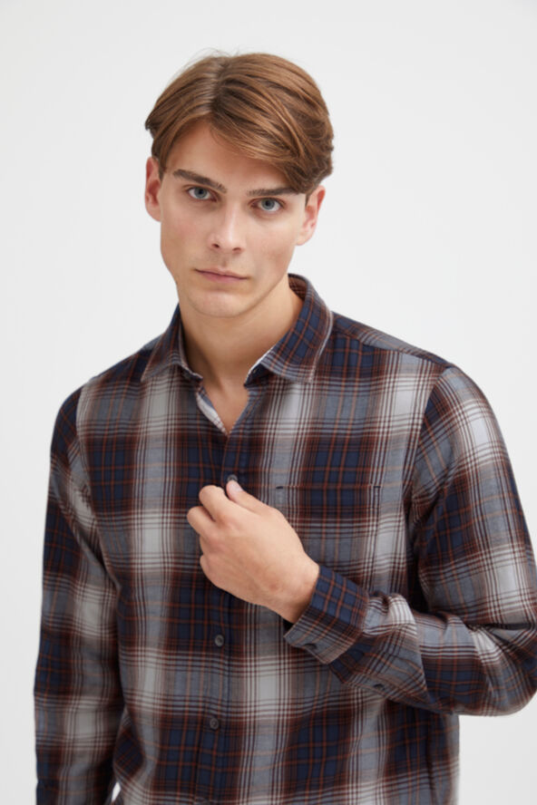 Casual Friday CFANTON LS checked shirt Dark navy