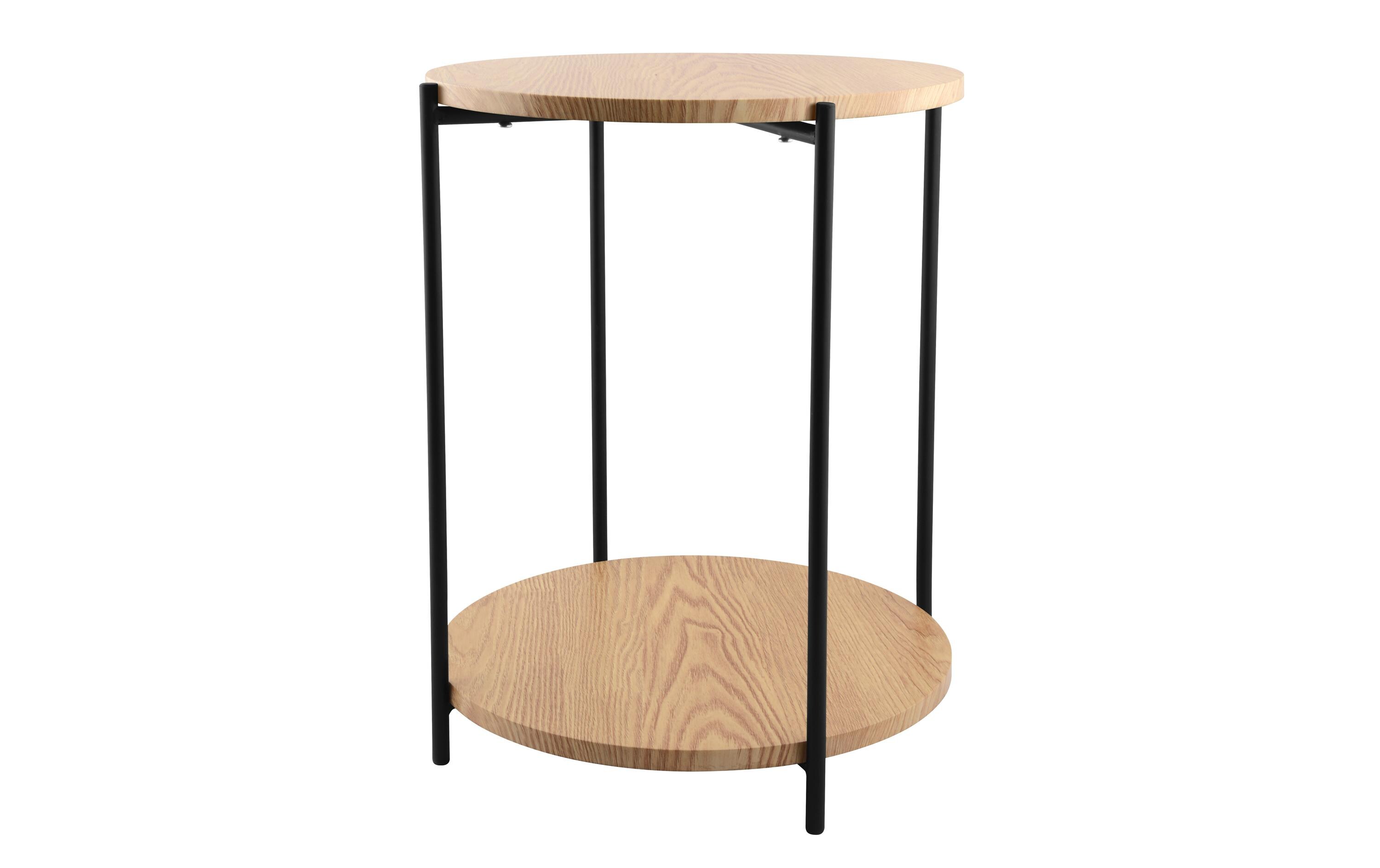 Beistelltisch Ø 40 cm, Braun/SchwarzCouchtisch
