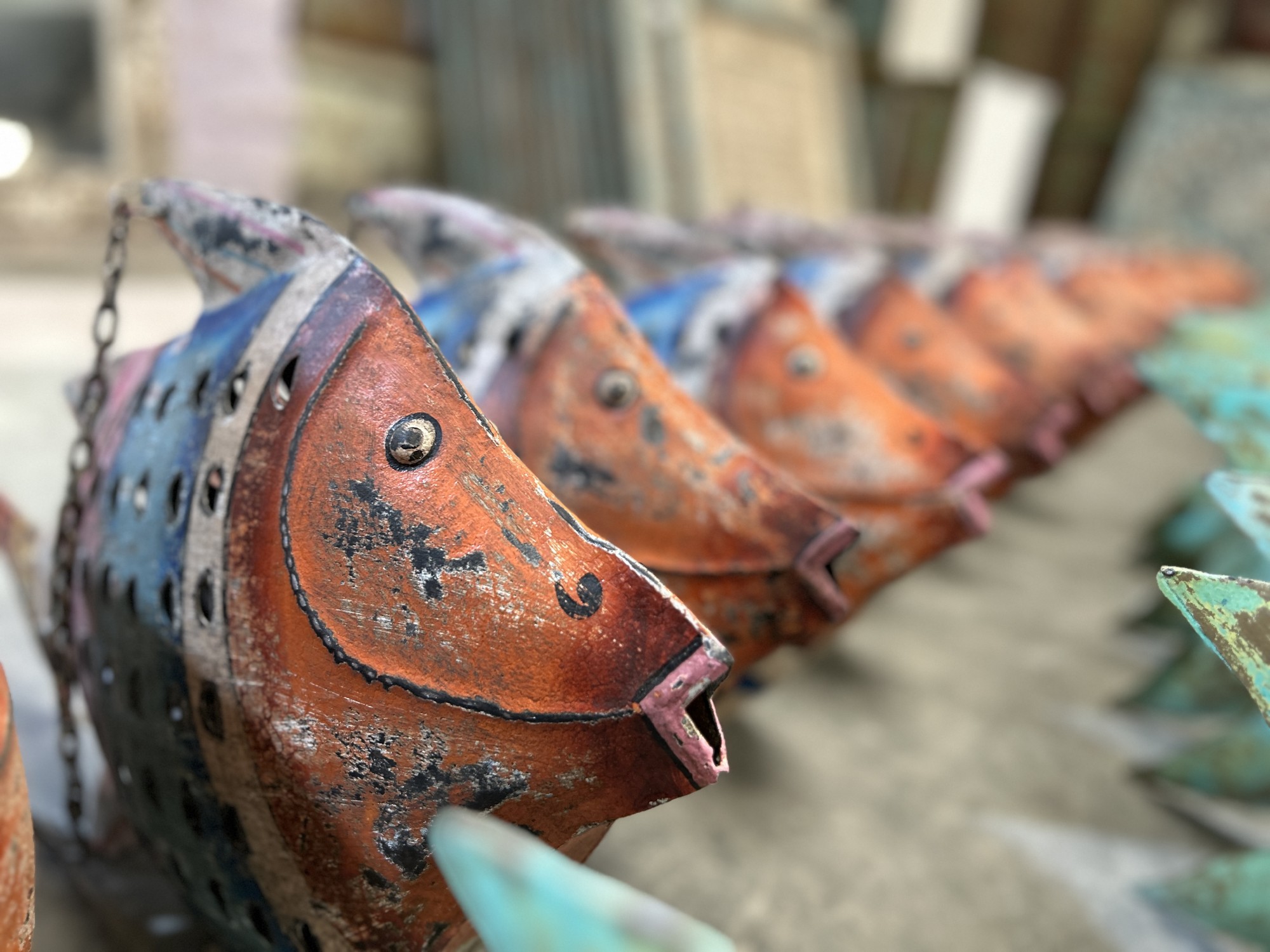 Hängelaterne 'Poisson', multicolor, B 54 cm, H 35 cm, L 13 cm von fischer's lagerhaus