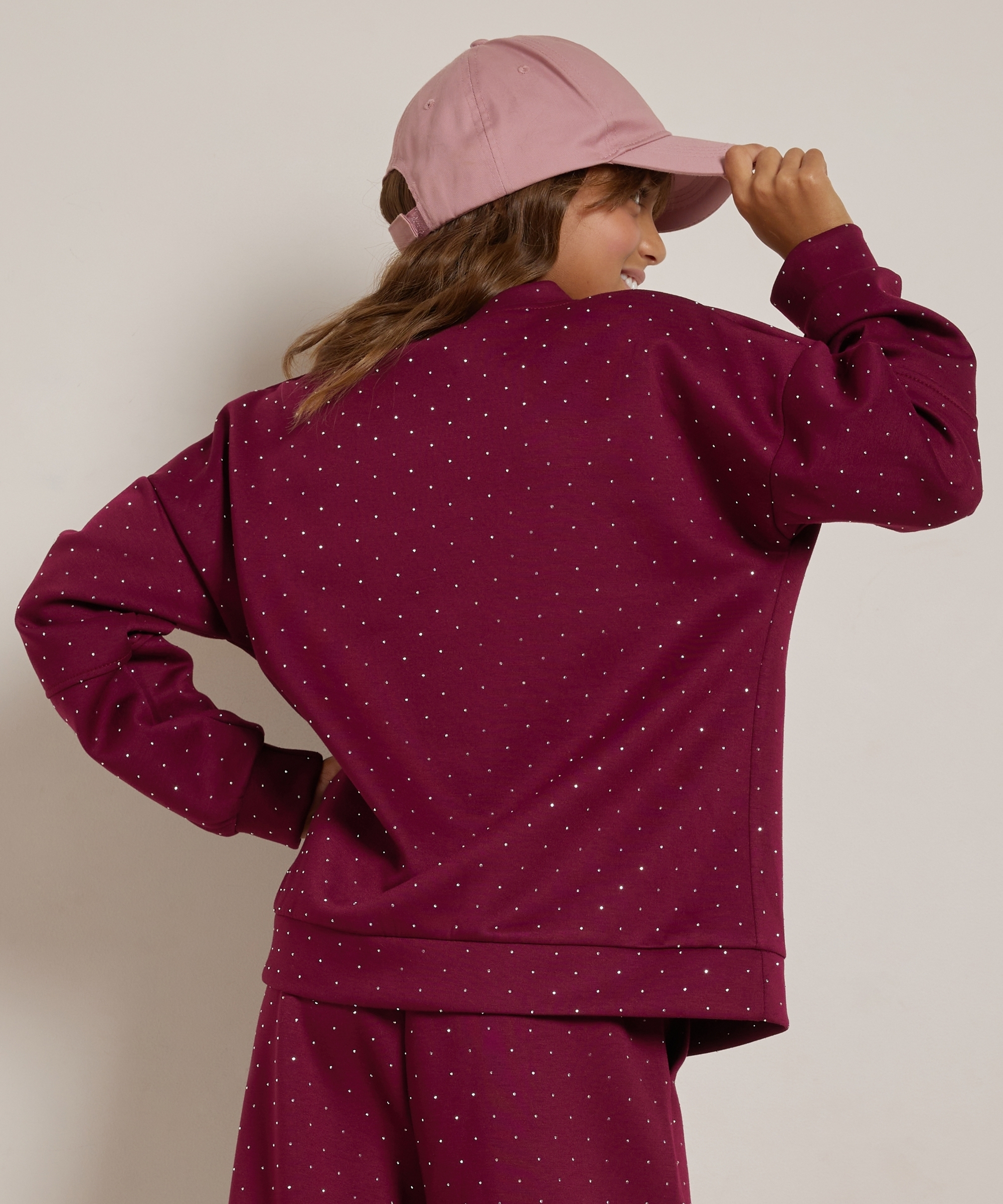 glitter trui mouwlabel