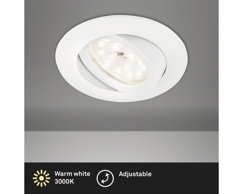 LED inbouwspot IP23 1x5W 400 lm 3000K wit Ø 8,2/6,8 cm 230V