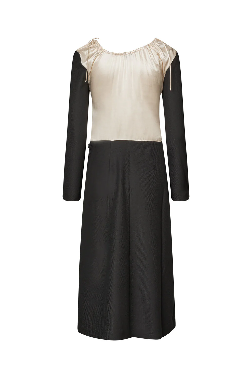 Stine Goya  Wrap midi kjole - Black/Buttermilk
